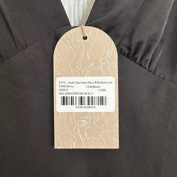 MESHKI Maxi Satin Dress With Back Cowl - Picture 3 of 3